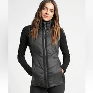 Athleta Black Quilted Vest
